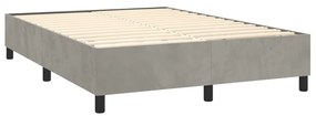 ΚΡΕΒΑΤΙ BOXSPRING ΜΕ ΣΤΡΩΜΑ &amp; LED ΑΝ.ΓΚΡΙ 140X200 ΕΚ. ΒΕΛΟΥΔΙΝΟ 3136305