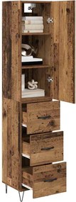 vidaXL Highboard Παλιό Ξύλο 34,5 x 34 x 90 εκ. Επεξεργασμένο Ξύλο