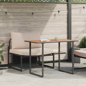 vidaXL Σέτ φαγητού για κήπο 2 pcs Taupe Ατσάλι