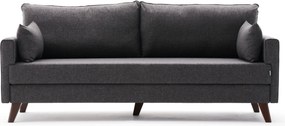Τριθέσιος Καναπές Κρεβάτι Ανθρακί BELLA 81x208x85
