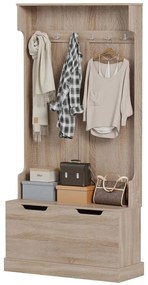 Έπιπλο Εισόδου Kaylor HM2475.01 93x34x180cm Sonoma Mdf