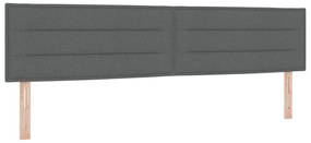 vidaXL Κρεβάτι Box Spring σε Σκούρο Γκρι, 200 x 200 εκ, Ύφασμα