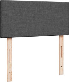 vidaXL Κρεβάτι Boxspring με Στρώμα Σκούρο Γκρι 80x200 εκ. Υφασμάτινο