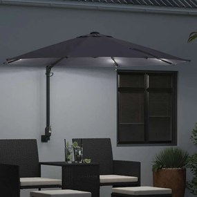 vidaXL Ομπρέλα Κήπου Ανθρακί και Μαύρο 248 x 248 x 148 εκ.