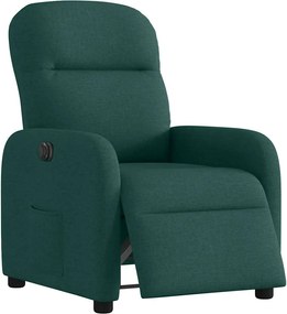 vidaXL Πολυθρόνα Ανακλινόμενη Ηλεκτρική Πράσινο Υφασμάτινη