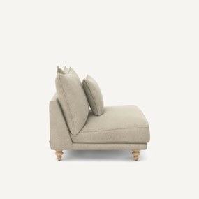 Πολυθρόνα χωρίς μπράτσα από λινό βελούδο, LAZARE