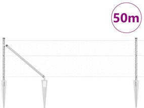 vidaXL Εξαγωνικός Φράχτης 0.6x50 m Γαλβανισμένο Ατσάλι