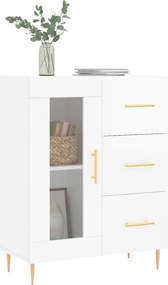 vidaXL Ντουλάπι Γυαλιστερό Λευκό 69,5x34x90 εκ. Επεξεργασμένο Ξύλο