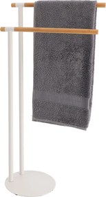 Σταντ Για Πετσέτες (39.5x22x77.5) T-D 96163210 White/Bamboo