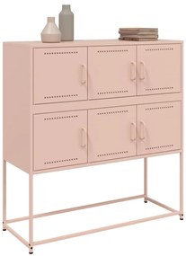 Ντουλάπι Ροζ 100,5x39x107 εκ. Ατσάλινο - Ροζ