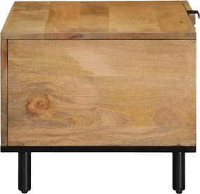 vidaXL Τραπεζάκι σαλονιού καφέ 80x50x40 cm μασίφ ξύλο Mango