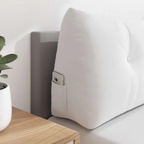 vidaXL Μαξιλάρι Πλάτης Λευκό 200 x 24 x 50 εκ ύφασμα