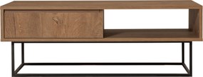 Τραπεζάκι Σαλονιού Καρυδί / Μαύρο CRAVEMO 120x60x43