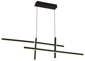 Φωτιστικό Οροφής Πολύφωτο LED Dimmable Zambelis 22023 Black Matt