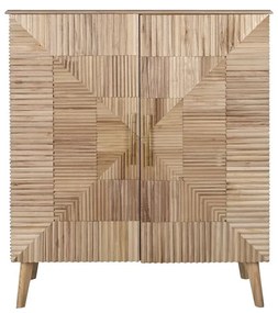 Σκευοθήκη DKD Home Decor Χρυσό Ανοιχτό καφέ Ξυλο παουλόβνια Ξύλο MDF 100 x 44 x 118 cm