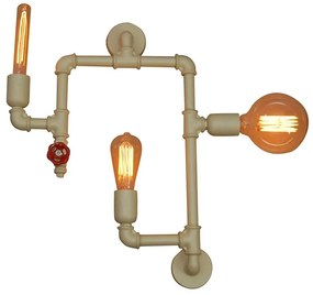 Φωτιστικό Τοίχου - Απλίκα HL-103-3W 77-2814 Momus Beige Homelighting Metal