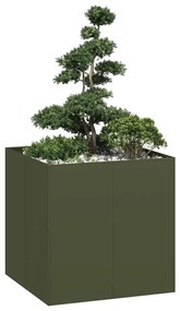 Ζαρντινιέρα Λαδί 80x80x80 εκ. από Χάλυβα