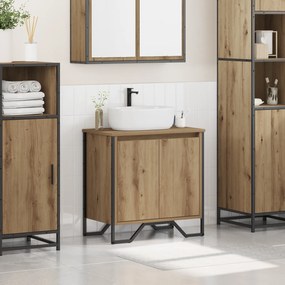 vidaXL Ντουλάπι μπάνιου  καφέ ξύλο 60x35x50 εκ. επεξεργασμένο ξύλο