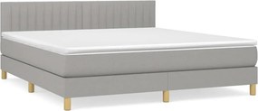 vidaXL Κρεβάτι Boxspring με Στρώμα Αν. Πράσινο 160x200εκ Υφασμάτινο