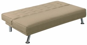 Καναπές κρεβάτι Mesa 186, Αριθμός θέσεων: 3, Beige, 80x176x82cm, Πόδια: Μέταλλο | Epipla1.gr