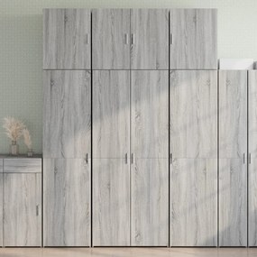 vidaXL Ντουλάπι Γκρι Sonoma 80x42,5x249 εκ. από Επεξεργασμένο Ξύλο