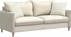 vidaXL Μαξιλάρι Καναπέ 2 pcs Κρεμ 45 x 45 cm Υφασμάτινο Κορντουρά