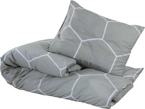 vidaXL Σετ Παπλωματοθήκης Γκρι 225x220 εκ. Βαμβακερό