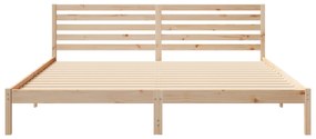 vidaXL Σκελετός Κρεβατιού Καφέ 180 x 210 cm Συμπαγές ξύλο πεύκου