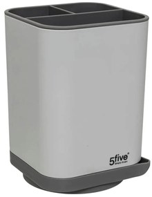 Κουταλοθήκη Neo 5five με δίσκο αποστράγγισης και διαστάσεις 13x13x18.7cm - Grey