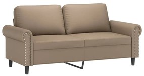 vidaXL Σετ Σαλονιού 3 τεμ. Καπουτσίνο Συνθετικό Δέρμα Μαξιλάρια