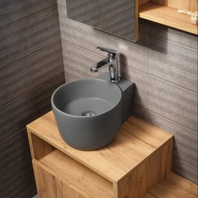 Pindos Anthracita Matt 31x40 - Νιπτηρας Μπανιου