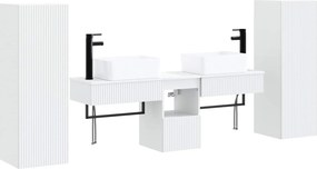 vidaXL Σετ Επίπλων Μπάνιου 5 τμχ. Λευκό 33 x 34,5 x 100 εκ