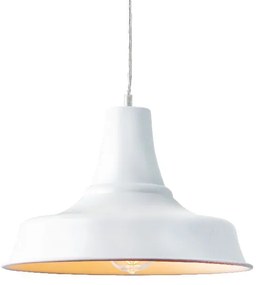 ΚΑΜΠΑΝΑ ΜΕΤΑΛΛΙΚΗ ΛΕΥΚΗ Φ34CM 1ΧE27 STOOGES ACA KS1477P1WH
