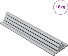 vidaXL Ράβδος Με Σπείρωμα 800 pcs Ασημί Ατσάλι