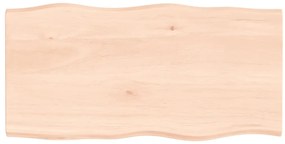 vidaXL Επιφάνεια Τραπεζιού 100x50x2εκ Ακατ. Μασίφ Ξύλο Δρυός Live Edge