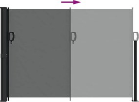 vidaXL Πτυσσόμενη Πλαϊνή Τέντα Ανθρακί 140x500 εκ.