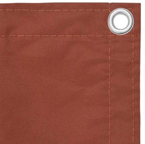 vidaXL Διαχωριστικό Βεράντας Τερακότα 120 x 400 εκ. Ύφασμα Oxford