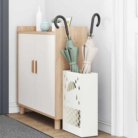 vidaXL Σχέδιο & βάση αποθήκευσης Λευκό 28 x 12 x 41 εκ Ατσάλι