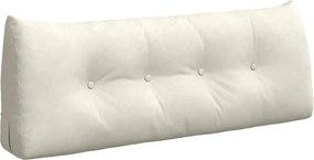 vidaXL Μαξιλάρι Πλάτης Κρεμ 120 x 24 x 50 εκ Βελούδο