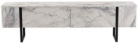 Έπιπλο Τηλεόρασης Serenity 241NRD1306 180x29,5x50cm Marble Effect White-Black