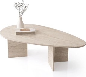 Τραπεζάκι Σαλονιού Τραβερτίνη DREBE 139.5x79.5x42