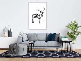 Αφίσα - Marble Stag - 40x60 - Χρυσό - Χωρίς πασπαρτού