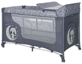 LORELLI ΠΑΡΚΟΚΡΕΒΑΤΟ 2 ΕΠΙΠΕΔΩΝ ΜΕ ΑΛΛΑΞΙΕΡΑ MOONLIGHT 2 COOL GREY PANDAS 10080412362