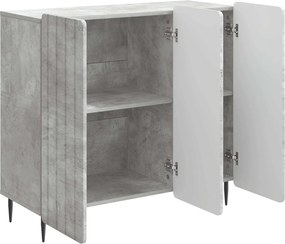 vidaXL Πλαϊνό γραφείο Γκρι Σκυροδέματος 89 x 34,5 x 82 εκ.