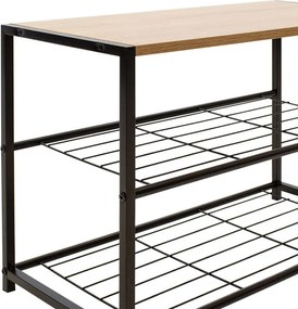 Παπουτσοθήκη Ramon φυσικό-μαύρο 63x30x43εκ