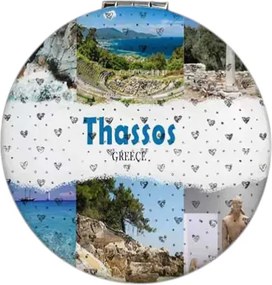 Σετ 12Χ - Kαθρέπτης τσέπης Souvenir - Thassos - 7*7*3cm - 871853