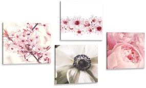 Σετ εικόνων λιχουδιά των λουλουδιών - 4x 40x40