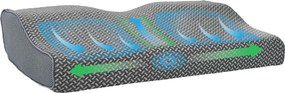 vidaXL Μαξιλάρι με μαξιλάρι Γκρι 60 x 34 x 11 εκ. Πολυεστέρας