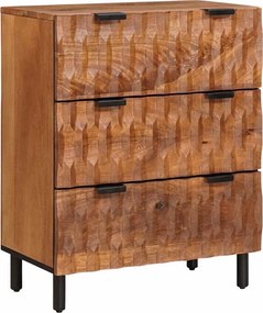 vidaXL Πλαϊνό γραφείο 2 τμχ. 60 x 33 x 75 cm Στερεό ξύλο μάνγκο