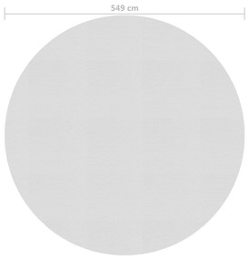 Κάλυμμα Πισίνας Ηλιακό Γκρι 549 εκ. από Πολυαιθυλένιο - Γκρι